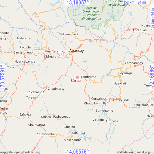 Circa on map