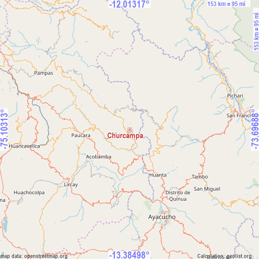Churcampa on map