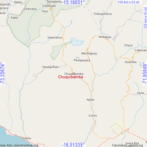 Chuquibamba on map