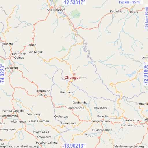 Chungui on map