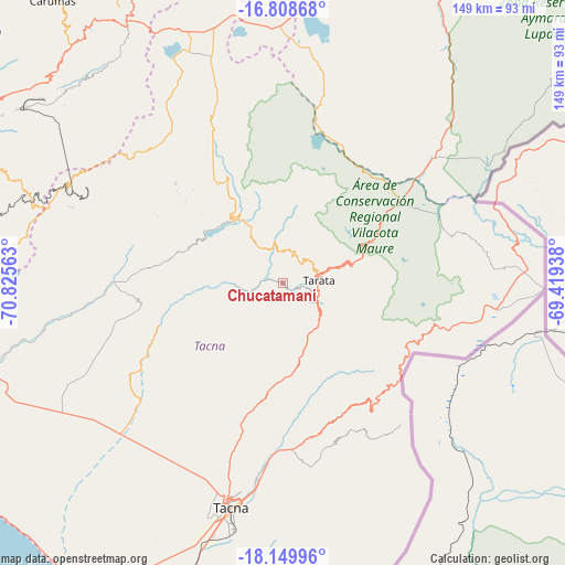Chucatamani on map
