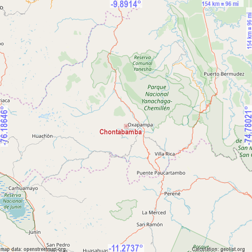 Chontabamba on map
