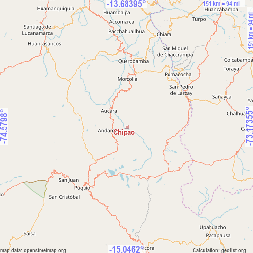 Chipao on map