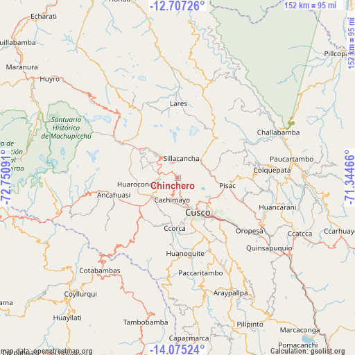Chinchero on map
