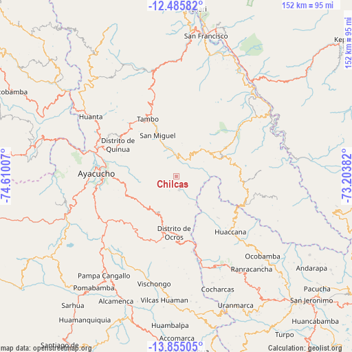 Chilcas on map