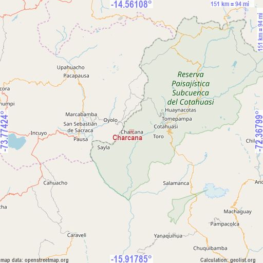 Charcana on map