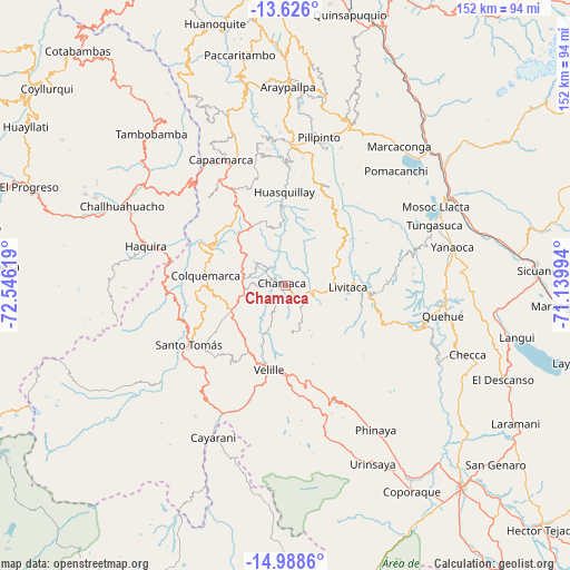 Chamaca on map