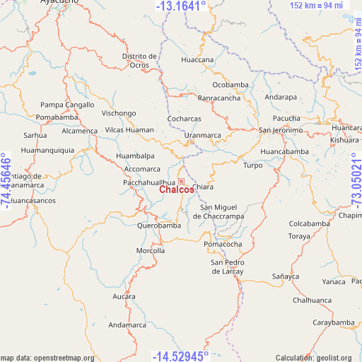 Chalcos on map