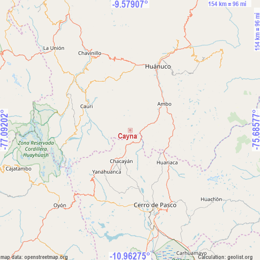 Cayna on map