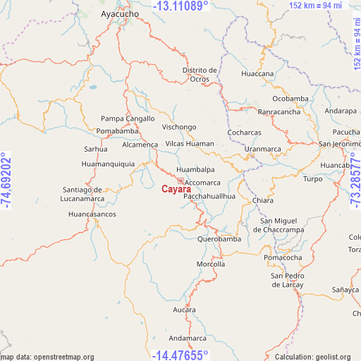 Cayara on map