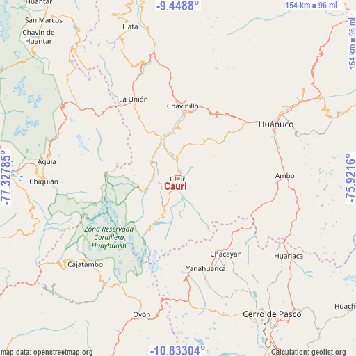 Cauri on map