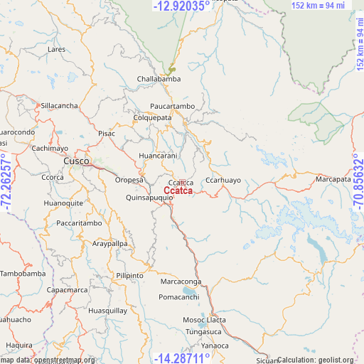 Ccatca on map