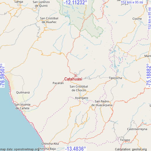 Catahuasi on map