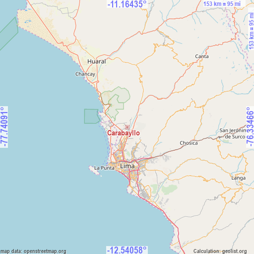 Carabayllo on map
