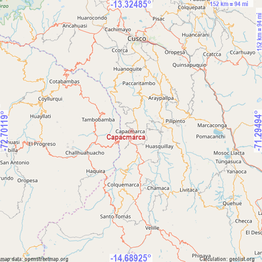 Capacmarca on map