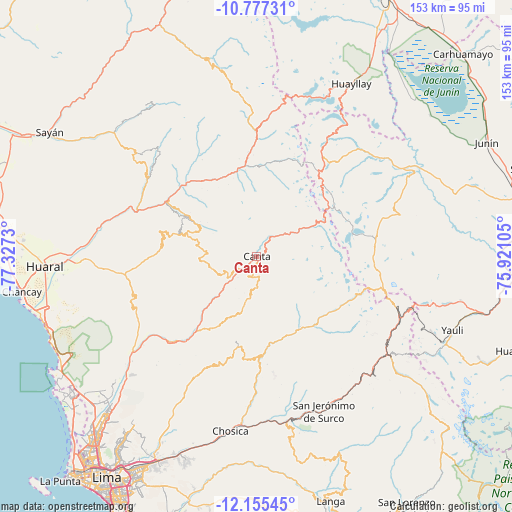 Canta on map