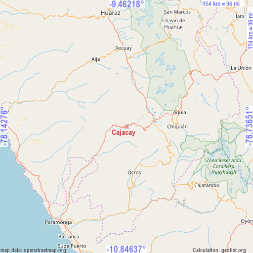 Cajacay on map