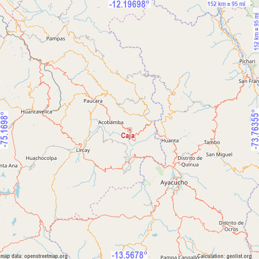 Caja on map