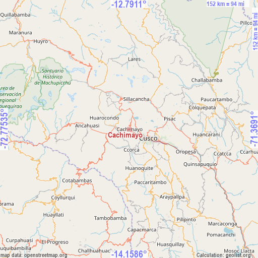 Cachimayo on map