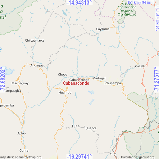 Cabanaconde on map