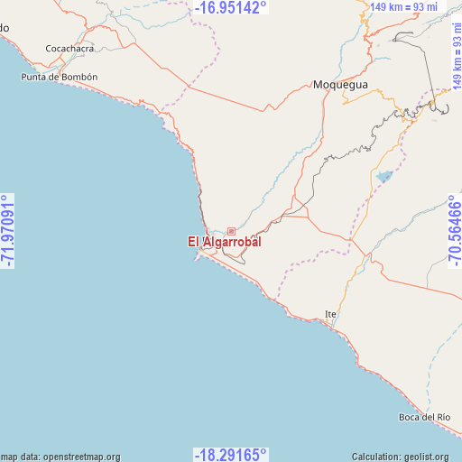 El Algarrobal on map