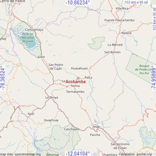 Acobamba on map