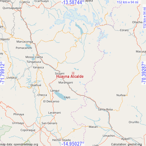 Huayna Alcalde on map