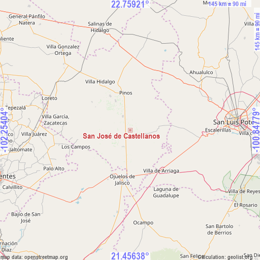 San José de Castellanos on map