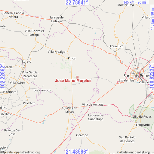 José María Morelos on map