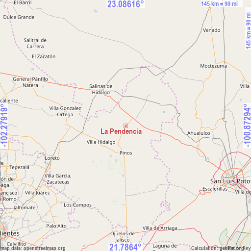 La Pendencia on map