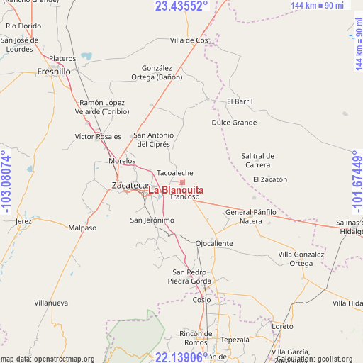 La Blanquita on map