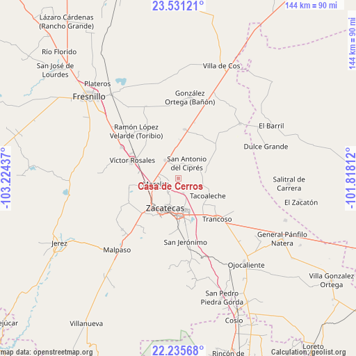 Casa de Cerros on map