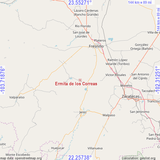Ermita de los Correas on map