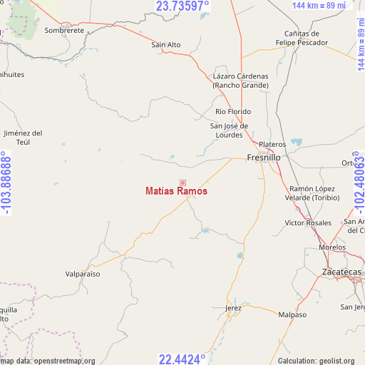 Matías Ramos on map