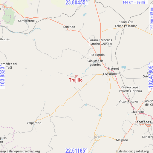 Trujillo on map