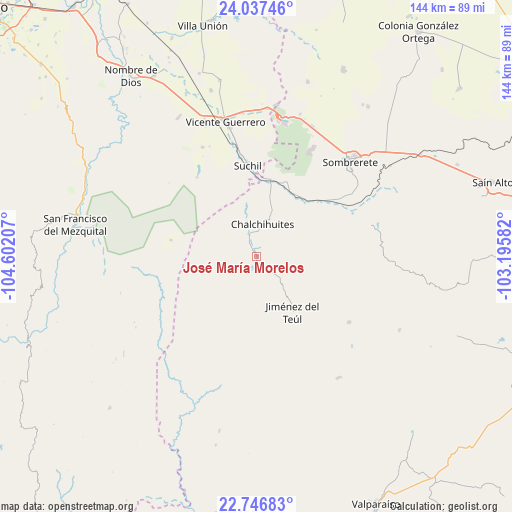 José María Morelos on map