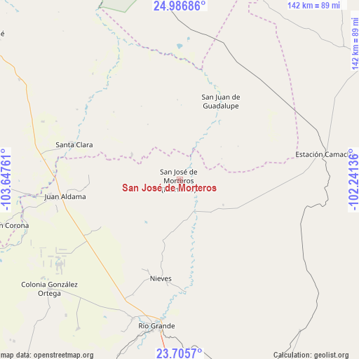 San José de Morteros on map