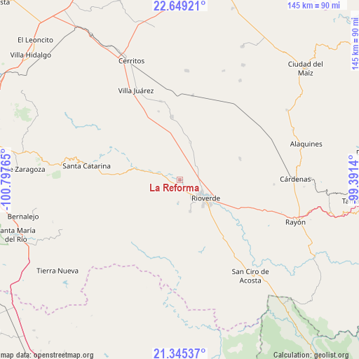 La Reforma on map