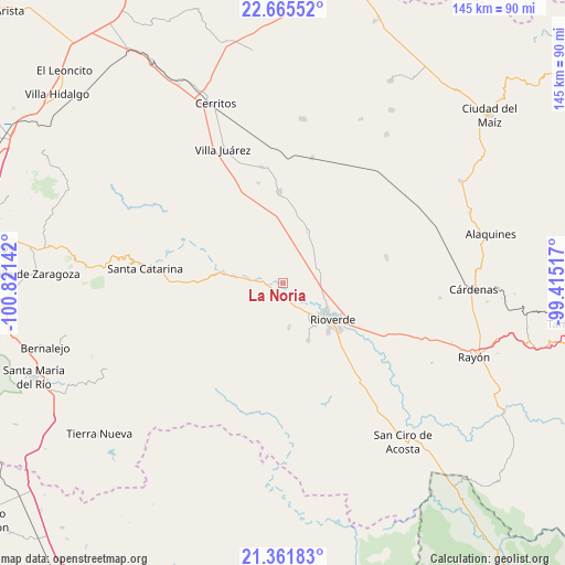 La Noria on map