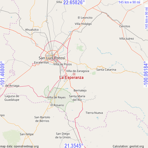 La Esperanza on map