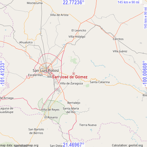 San José de Gómez on map