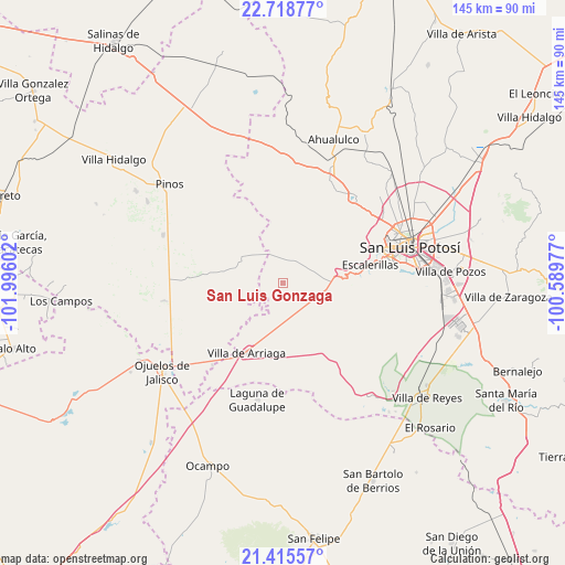 San Luis Gonzaga on map