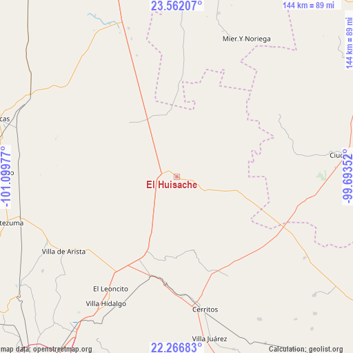 El Huisache on map