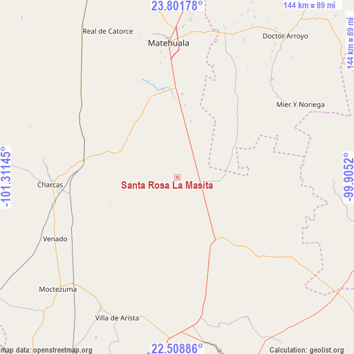 Santa Rosa La Masita on map