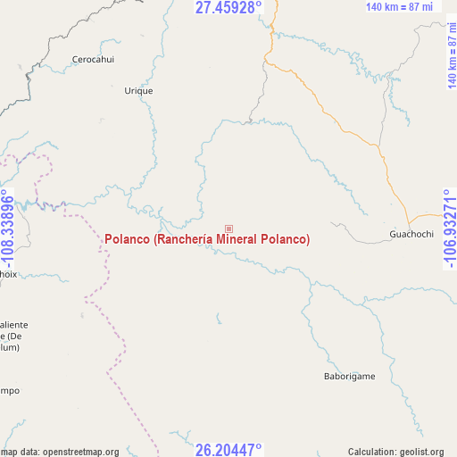 Polanco (Ranchería Mineral Polanco) on map