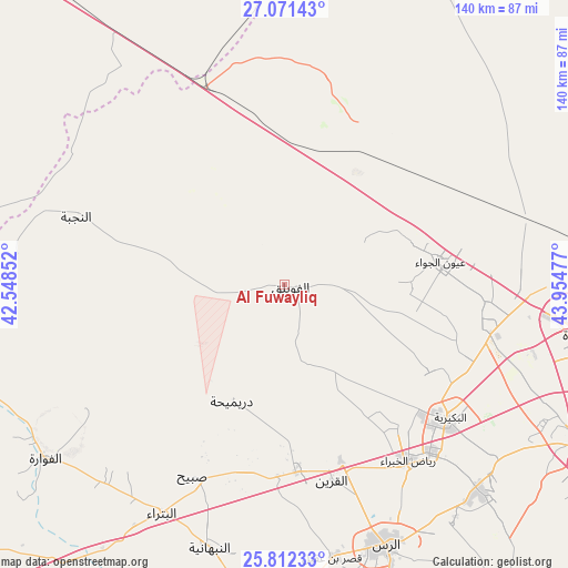 Al Fuwayliq on map