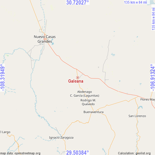 Galeana on map