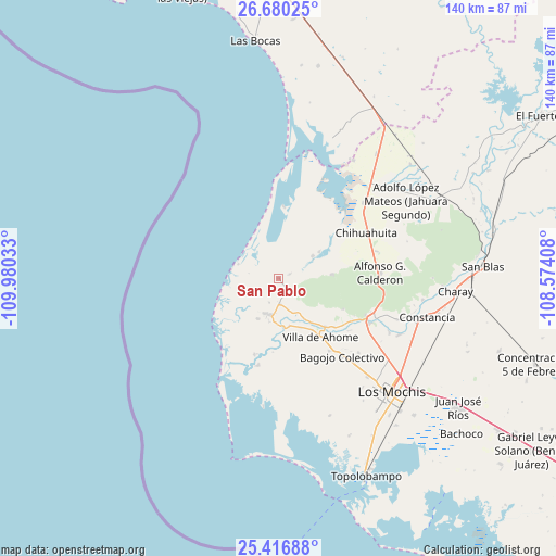 San Pablo on map