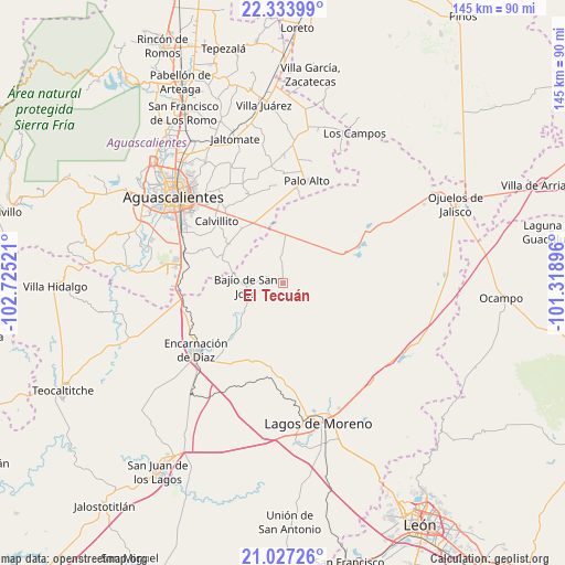 El Tecuán on map