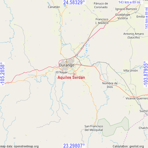 Aquiles Serdán on map